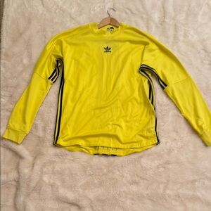 Yellow Long Sleeve Shirt with Black Stripes